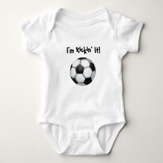 Soccer Ball, ich bin Kickin' it! Säuglings Shirt (Vorderseite)