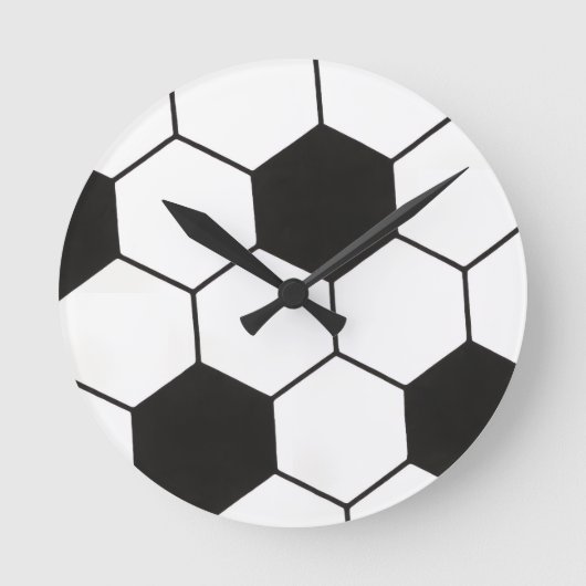 Soccer Ball Inspired Pattern Geometric Print  Runde Wanduhr (Vorderseite)