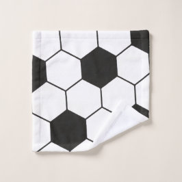 Soccer Ball Inspired Pattern Geometric Print  Waschlappen