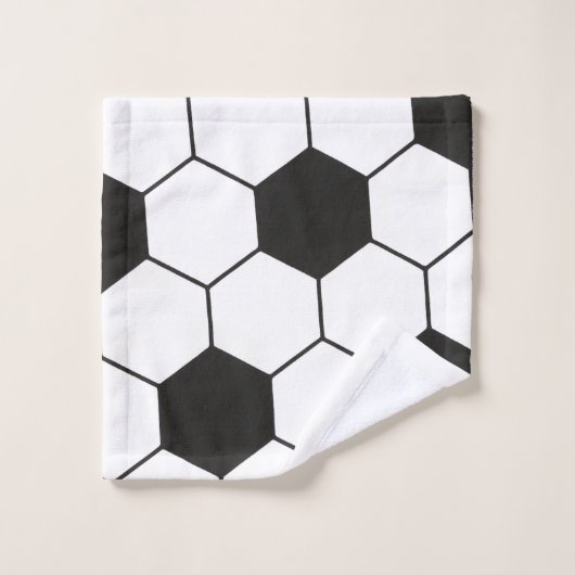 Soccer Ball Inspired Pattern Geometric Print  Waschlappen (Waschlappen)