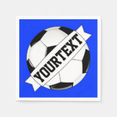 Soccer Ball Kundenname Team Player Personalisiert Serviette (Vorderseite)