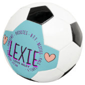 Soccer Ball LExie aquamarin rosa (Dreiviertel)