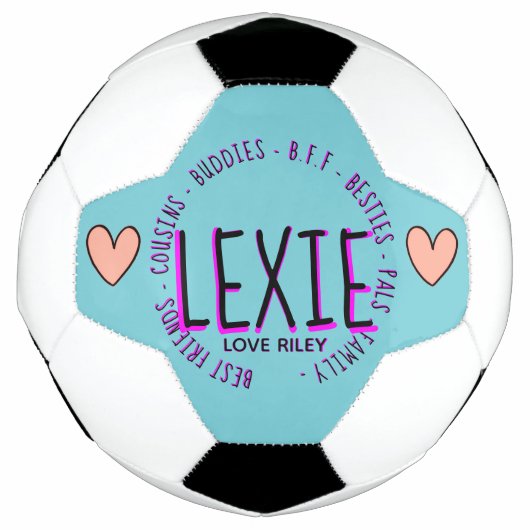 Soccer Ball LExie aquamarin rosa (Vorderseite)