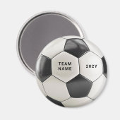 Soccer Ball Magnet | Personalized Team Name Year (Vorderseite/Rückseite)