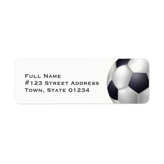 Soccer Ball Mailing Labels (Vorne)