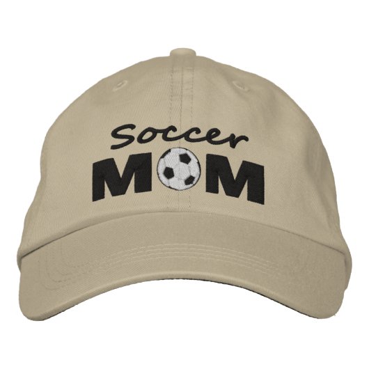 Soccer-Ball-Mama bestickte Hülle Baseballkappe (Vorderseite)