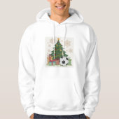 Soccer ball next to the Christmas tree Hoodie (Vorderseite)