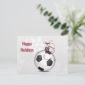 SOCCER BALL ORNAMENT FEIERTAGSPOSTKARTE (Stehend Vorderseite)