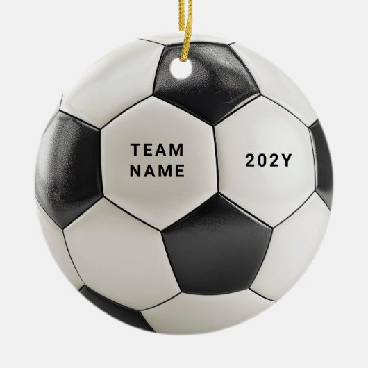 Soccer Ball Ornament | Personalized Team Name Year (Vorne)