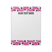 Soccer Ball Pattern Pink Notizblock (Rotiert)