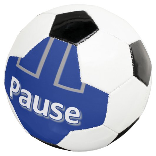 Soccer Ball Pause Blau (Dreiviertel)