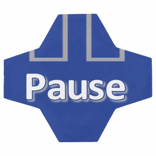 Soccer Ball Pause Blau (Flach)