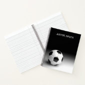 Soccer Ball Personalisiert Spiral Notebook Notizblock (Innenseite)