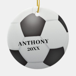 Soccer Ball Personalisiert Weihnachten Keramik Ornament