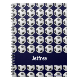 Soccer Ball Personalized Name Spiral Notizblock