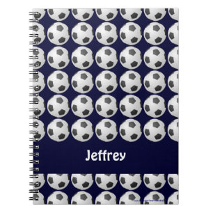 Soccer Ball Personalized Name Spiral Notizblock