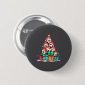 Soccer Ball Player Le Christmas Tree Xmas Long Sle Button (Vorne & Hinten)