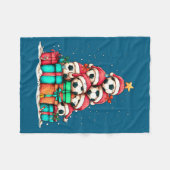 Soccer Ball Player Le Christmas Tree Xmas Long Sle Fleecedecke (Vorderseite (Horizontal))