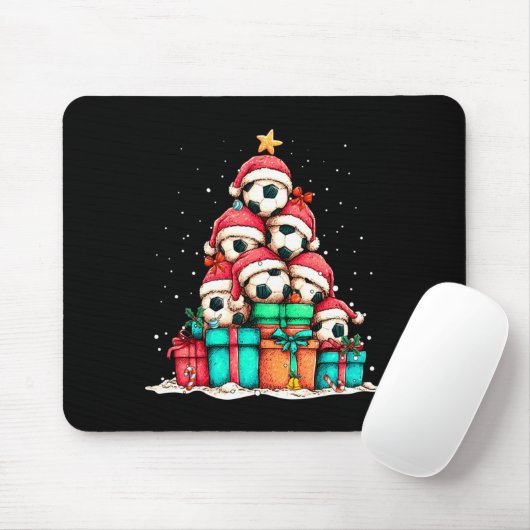 Soccer Ball Player Le Christmas Tree Xmas Long Sle Mousepad (Mit Mouse)