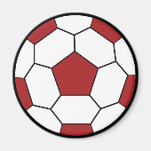 Soccer Ball Red Magnet (Vorne)
