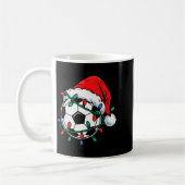 Soccer Ball Santa Hat Xmas Funny Christmas Soccer Kaffeetasse (Links)