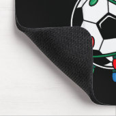 Soccer Ball Santa Hat Xmas Funny Christmas Soccer Mousepad (Ecke)