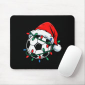 Soccer Ball Santa Hat Xmas Funny Christmas Soccer Mousepad (Mit Mouse)