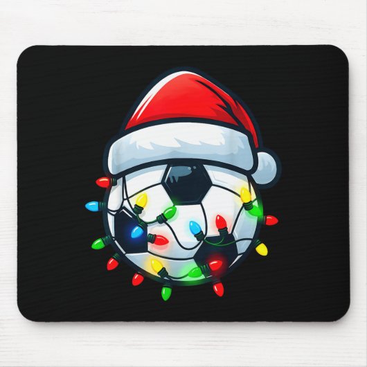 Soccer Ball Santa Hat Xmas Pajamas Players Toddler Mousepad (Vorne)
