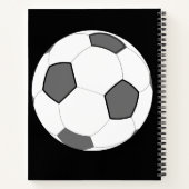 Soccer Ball Schwarz-weiß Name Date Notebook Spiral Notizblock (Rückseite)