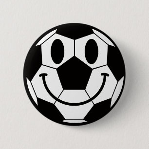 Soccer Ball Smile Face Button