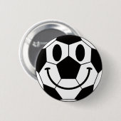 Soccer Ball Smile Face Button (Vorne & Hinten)