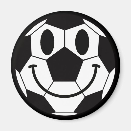 Soccer Ball Smile Face Magnet (Vorne)