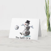 Soccer Ball Snowman Weihnachten (Rückseite)