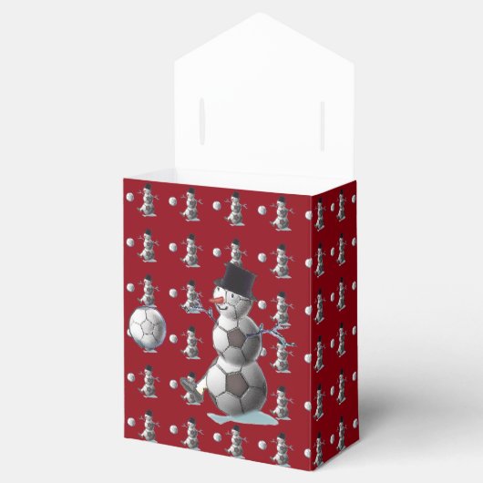 Soccer Ball Snowman Weihnachten Geschenkschachtel (Geöffnet)