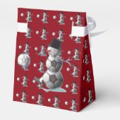 Soccer Ball Snowman Weihnachten Geschenkschachtel (Rückseite)