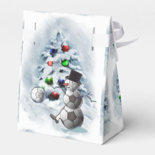 Soccer Ball Snowman Weihnachten Geschenkschachtel