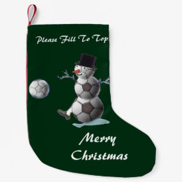 Soccer Ball Snowman Weihnachten Kleiner Weihnachtsstrumpf