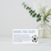 Soccer Ball Sports Baby Shower Books For Baby Card Begleitkarte (Stehend Vorderseite)