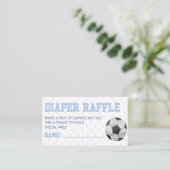 Soccer Ball Sports Baby Shower Diaper Raffle Begleitkarte (Stehend Vorderseite)