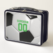 Soccer Ball Super Fan Personalisiert Metall Brotdose (Vorderseite)