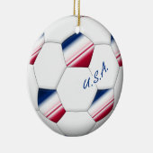 Soccer ball „U_._S_._A.“. Ball des Fußballs von Keramik Ornament (Rechts)