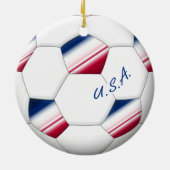 Soccer ball „U_._S_._A.“. Ball des Fußballs von Keramik Ornament (Hinten)