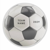 Soccer Ball Vinyl Sticker | Personalized Team Name (Vorderseite)