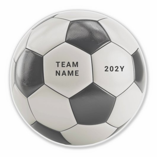 Soccer Ball Vinyl Sticker | Personalized Team Name (Vorderseite)