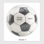 Soccer Ball Vinyl Sticker | Personalized Team Name (Blatt)