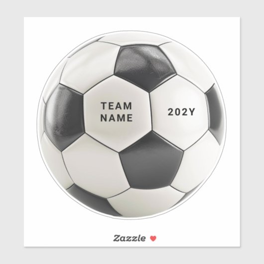 Soccer Ball Vinyl Sticker | Personalized Team Name (Blatt)