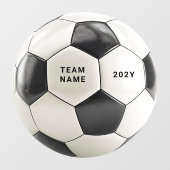 Soccer Ball Window Cling | Team Name Vinyl Decal Fensteraufkleber (Blatt)
