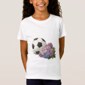 Soccer Ball with Hydrangea T-Shirt (Vorderseite)