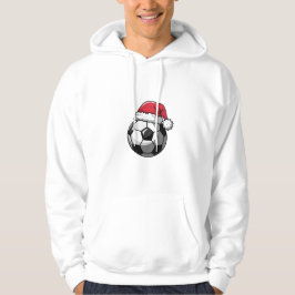 Soccer Ball with Santa Hat Hoodie
