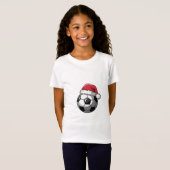 Soccer Ball with Santa Hat T-Shirt (Vorne ganz)